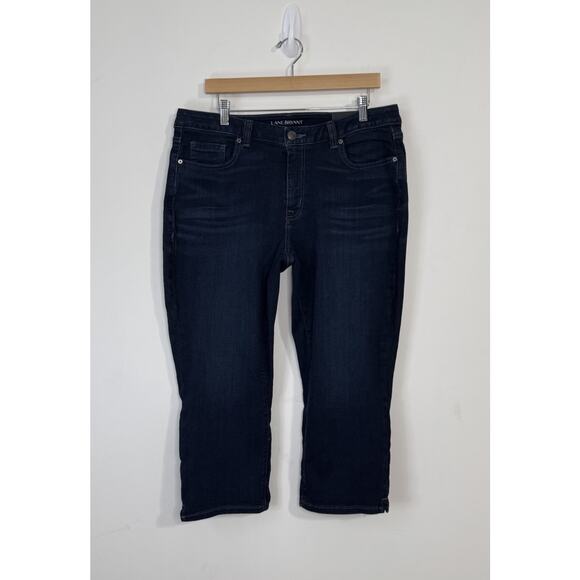 NWT Lane Bryant Low Rise Super Stretch Capri Jeans Size 18 Blue Dark Wash - Picture 3 of 14